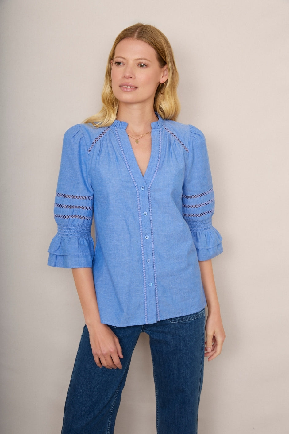 Parker Chambray Blouse - Chambray