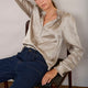 Parker Silk Blouse - Champagne