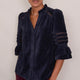 Parker Velour Blouse  - Midnight