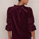 Parker Velour Blouse  - Plum