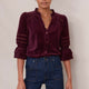 Parker Velour Blouse  - Plum