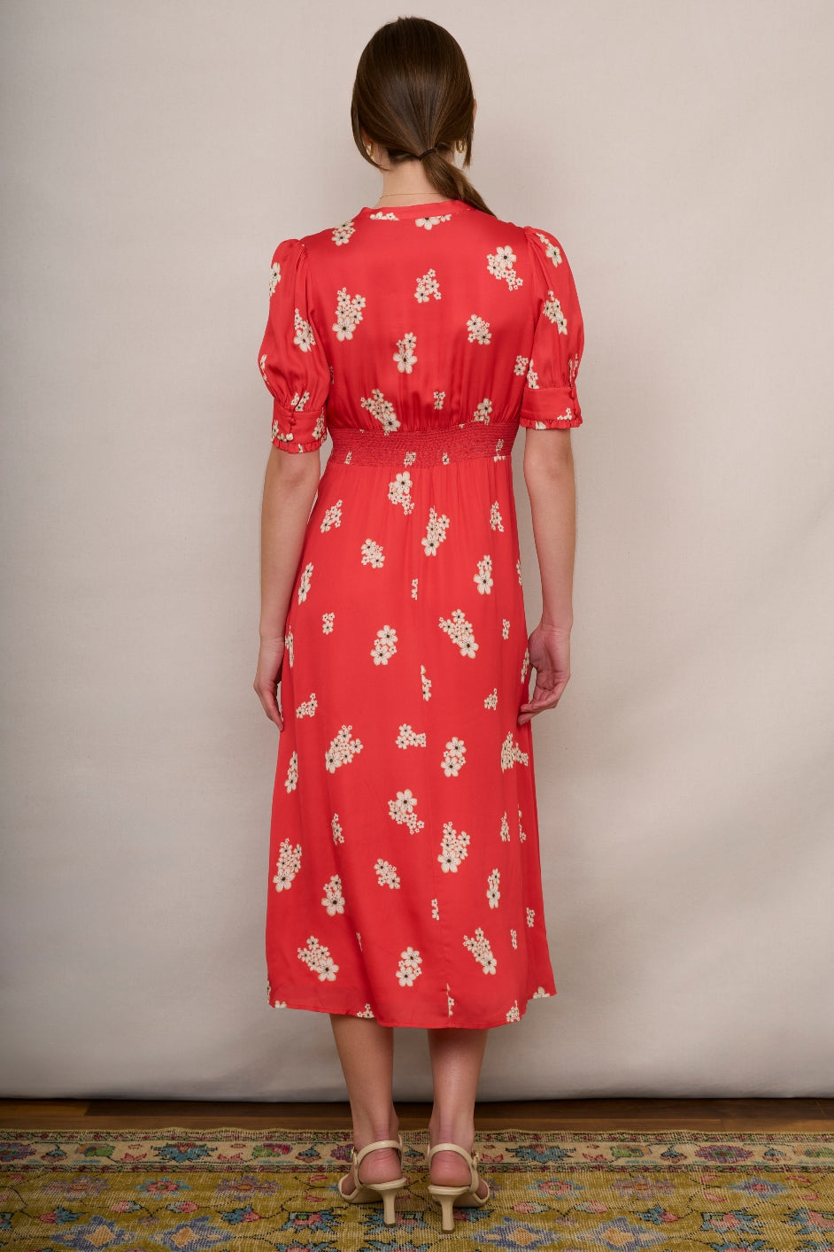 Paulina Floral Dress - Watermelon