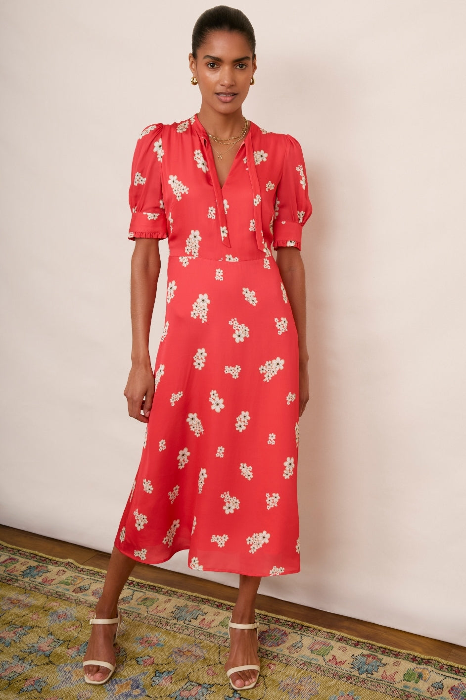 Paulina Floral Dress - Watermelon