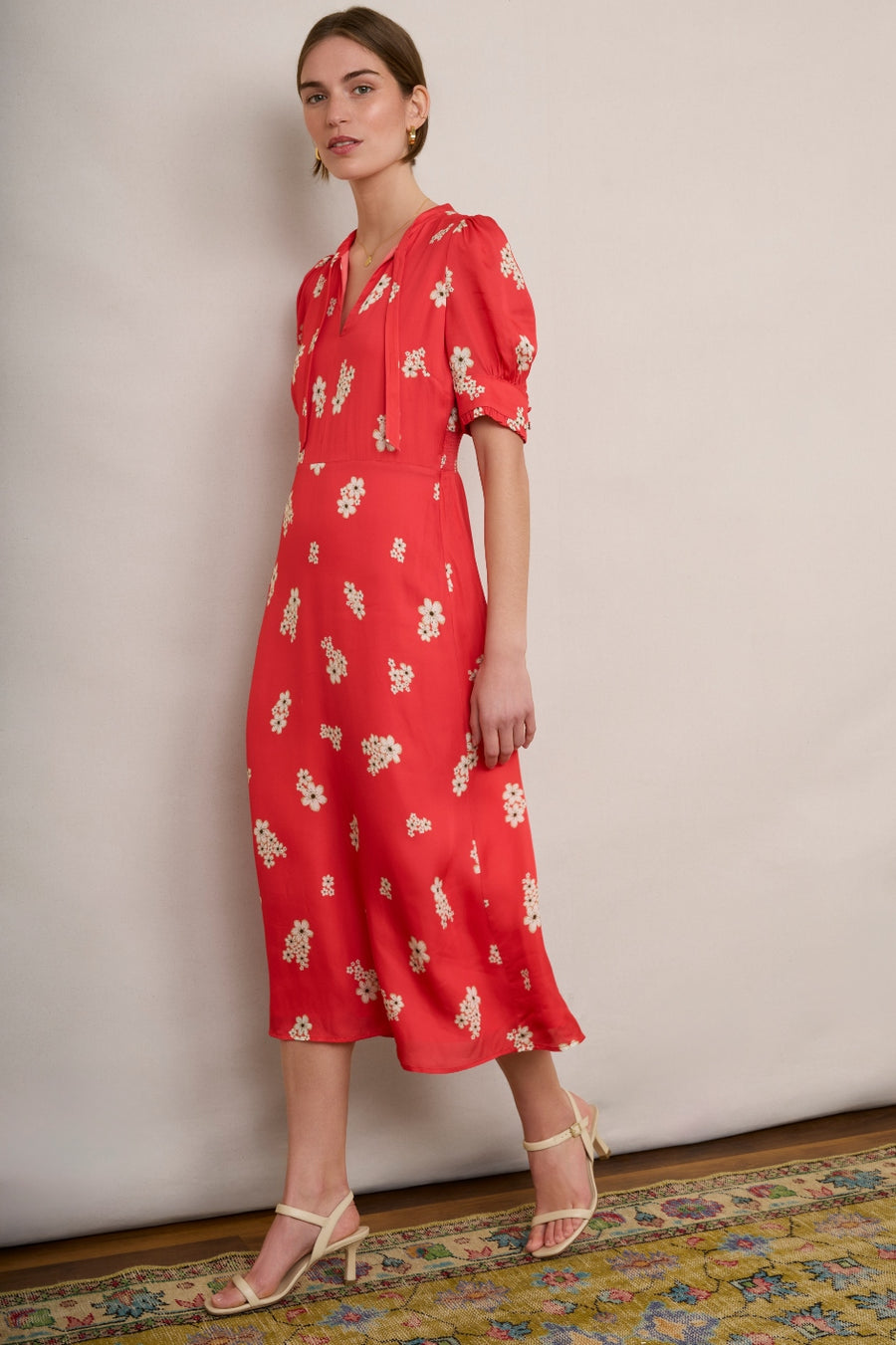 Paulina Floral Dress - Watermelon