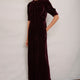 Paulina Silk Velvet Jumpsuit - Deep Plum