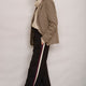 Penny Ponte Wide Leg Trouser - Black/Plum Stripe