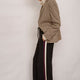 Penny Ponte Wide Leg Trouser - Black/Plum Stripe