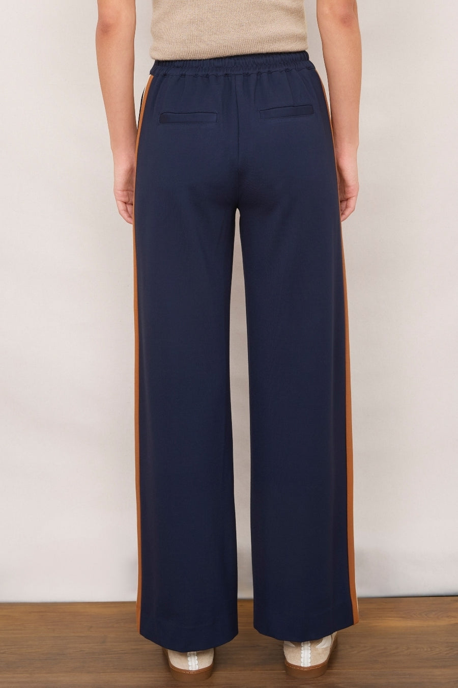 Penny Ponte Wide Leg Trouser - Deep Midnight