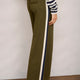 Penny Ponte Wide Leg Trouser - Khaki