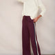 Penny Ponte Wide Leg Trouser - Deep Plum