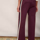 Penny Ponte Wide Leg Trouser - Deep Plum