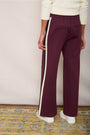 Penny Ponte Wide Leg Trouser - Deep Plum