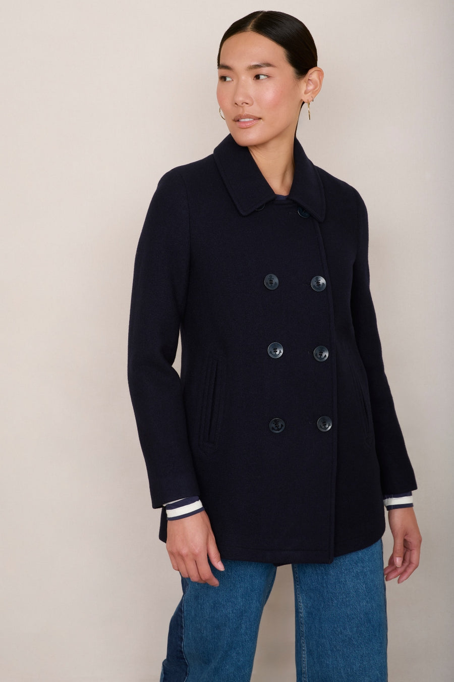 Philippa Pea Coat - Midnight