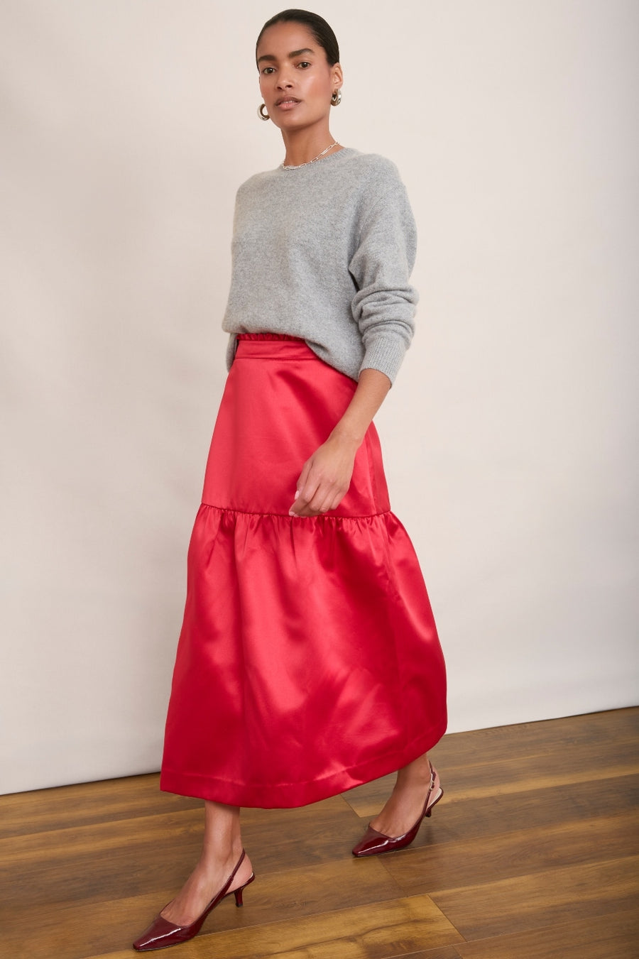 Phoebe Skirt - Poppy Red