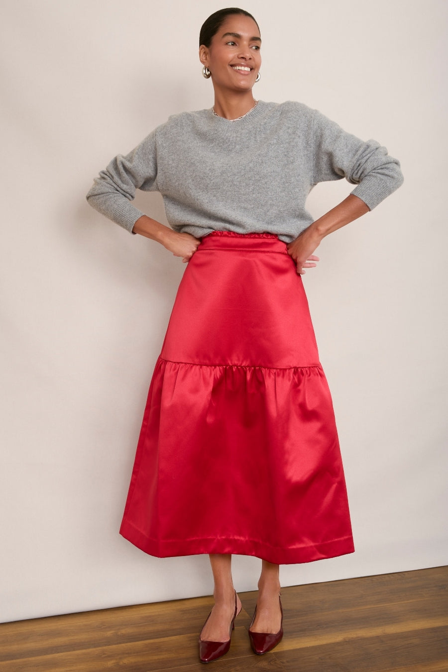 Phoebe Skirt - Poppy Red