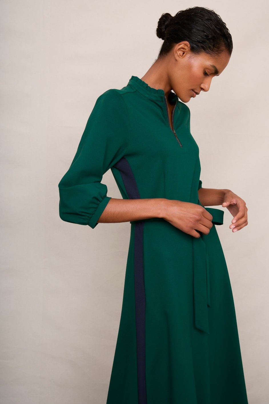 Pippa Ponte Dress - Fir/Midnight