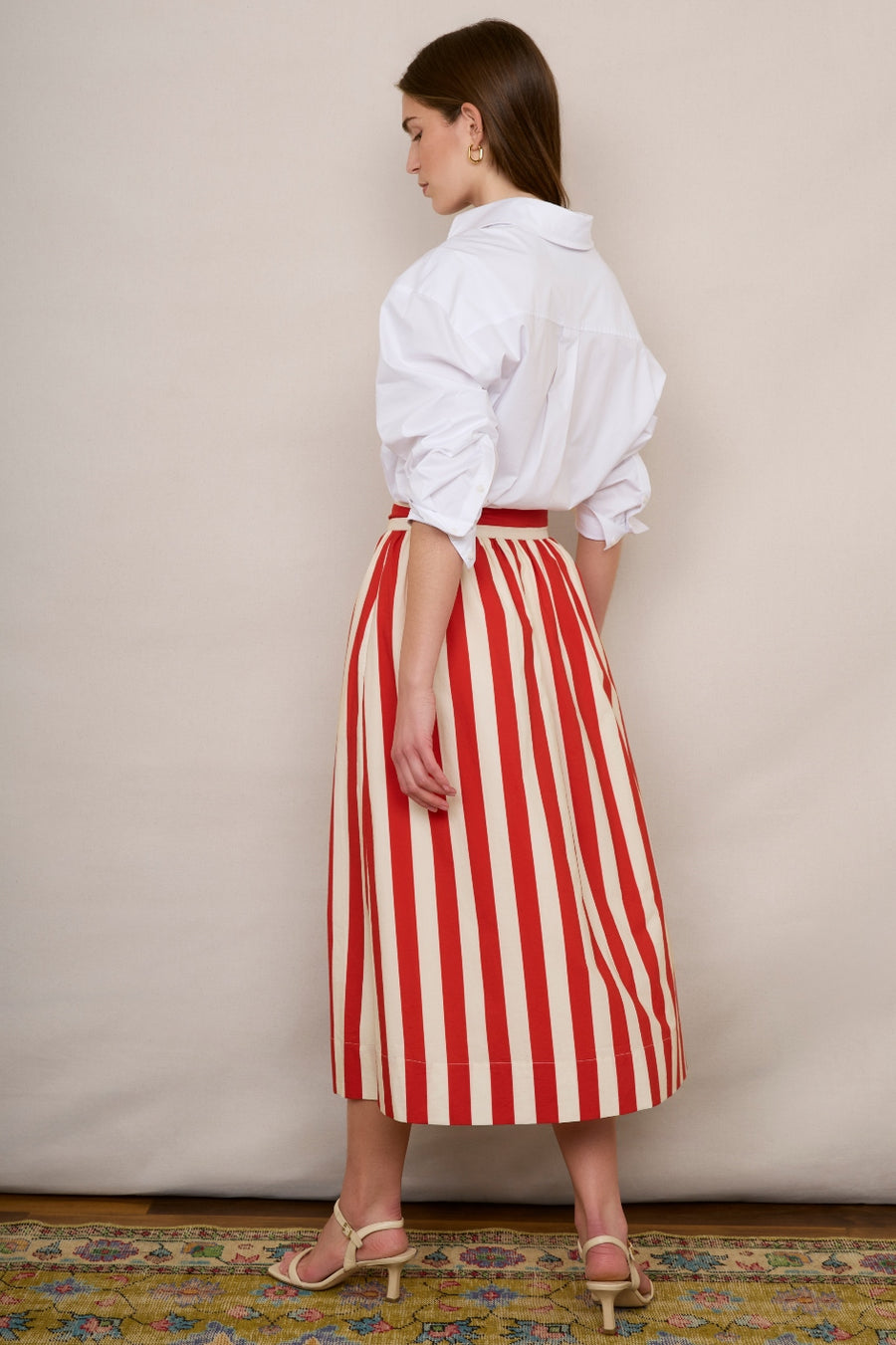 Pippa Ric Rac Skirt - Red Stripe