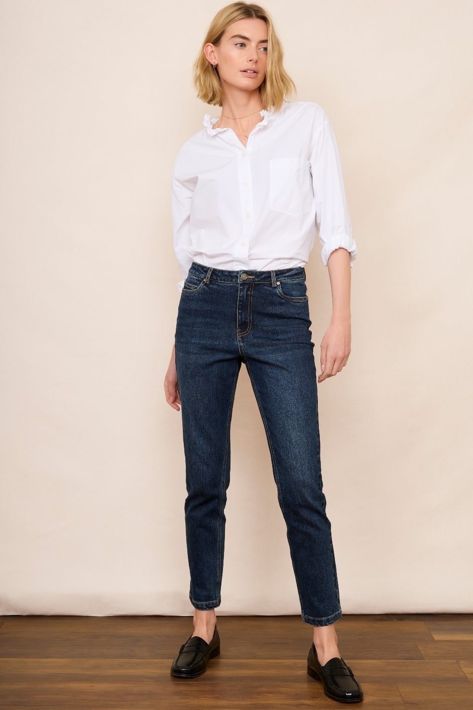 Polly Slim Leg Jean - Mid Wash