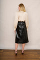 Remi Faux Leather Skirt - Black Crackle