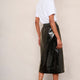 Remi Faux Leather Skirt - Black Crackle
