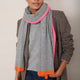 Rae Scarf - Grey Marl Colourblock