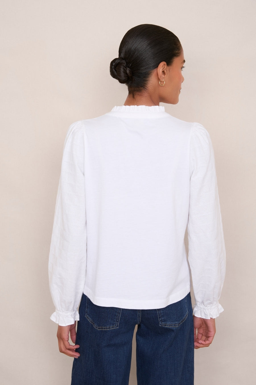 Renee Long Sleeve Top - Ivory