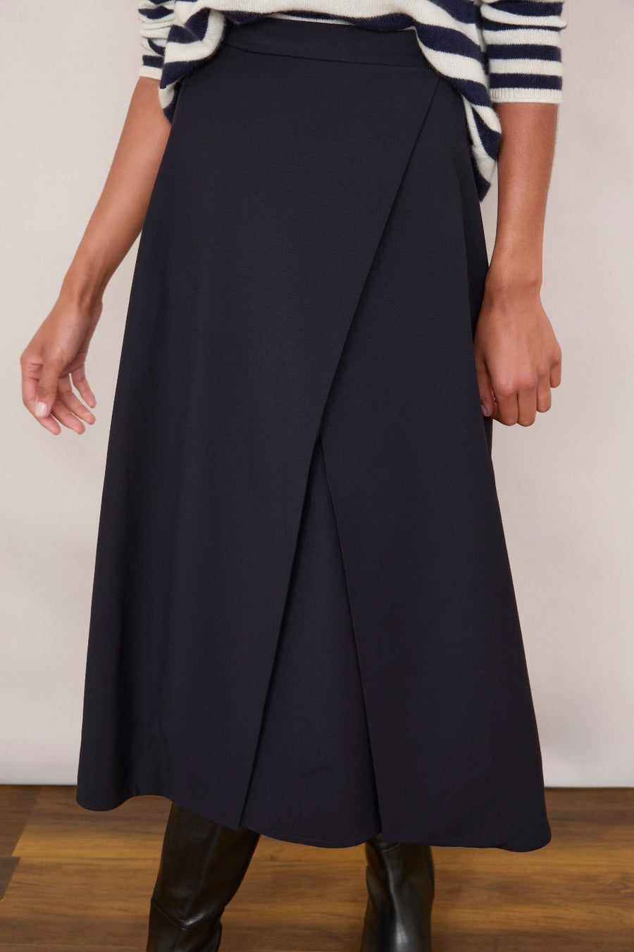 Romilly Wrapover Skirt - Midnight