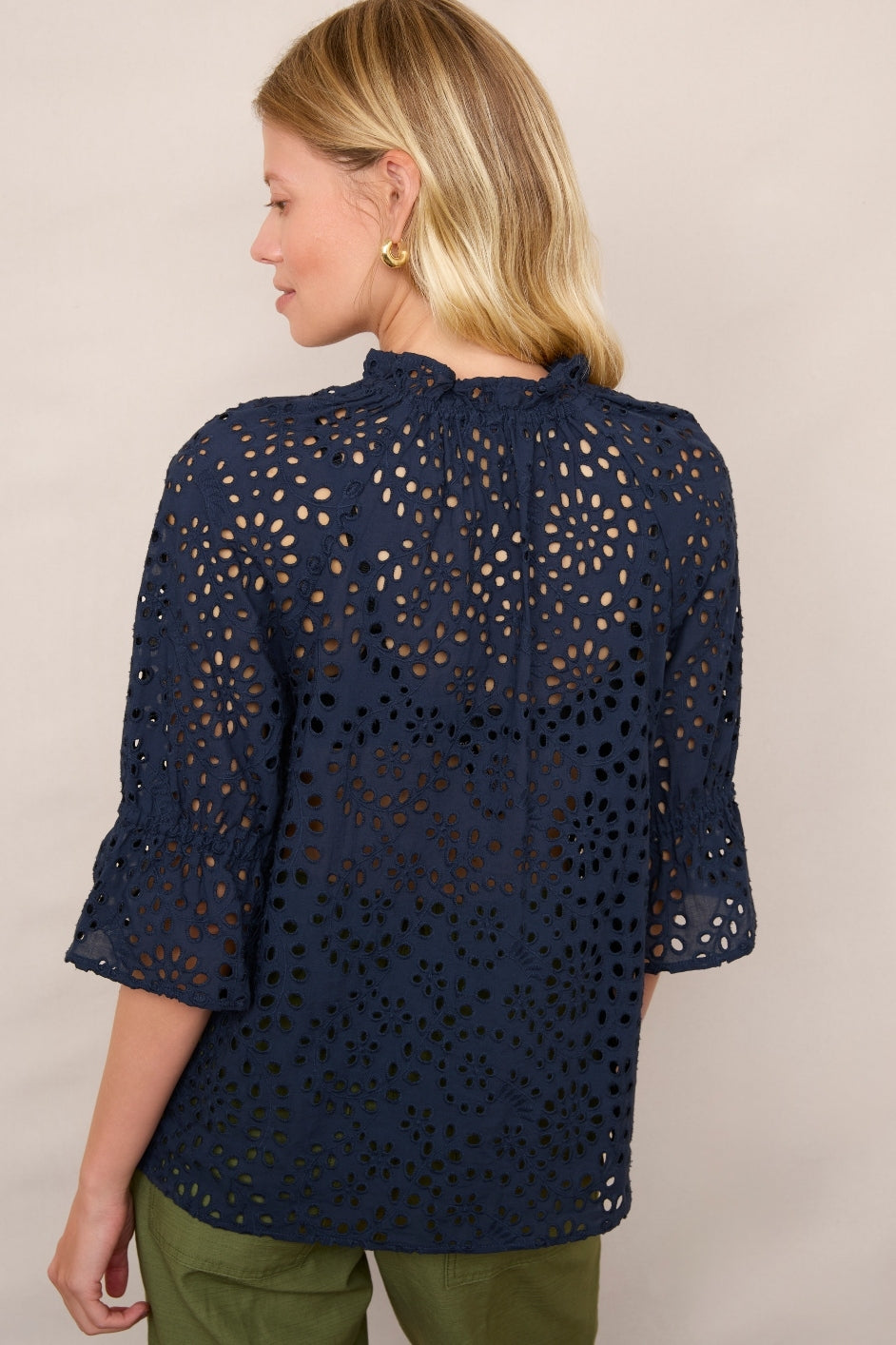 Ruby Broderie Top - Midnight