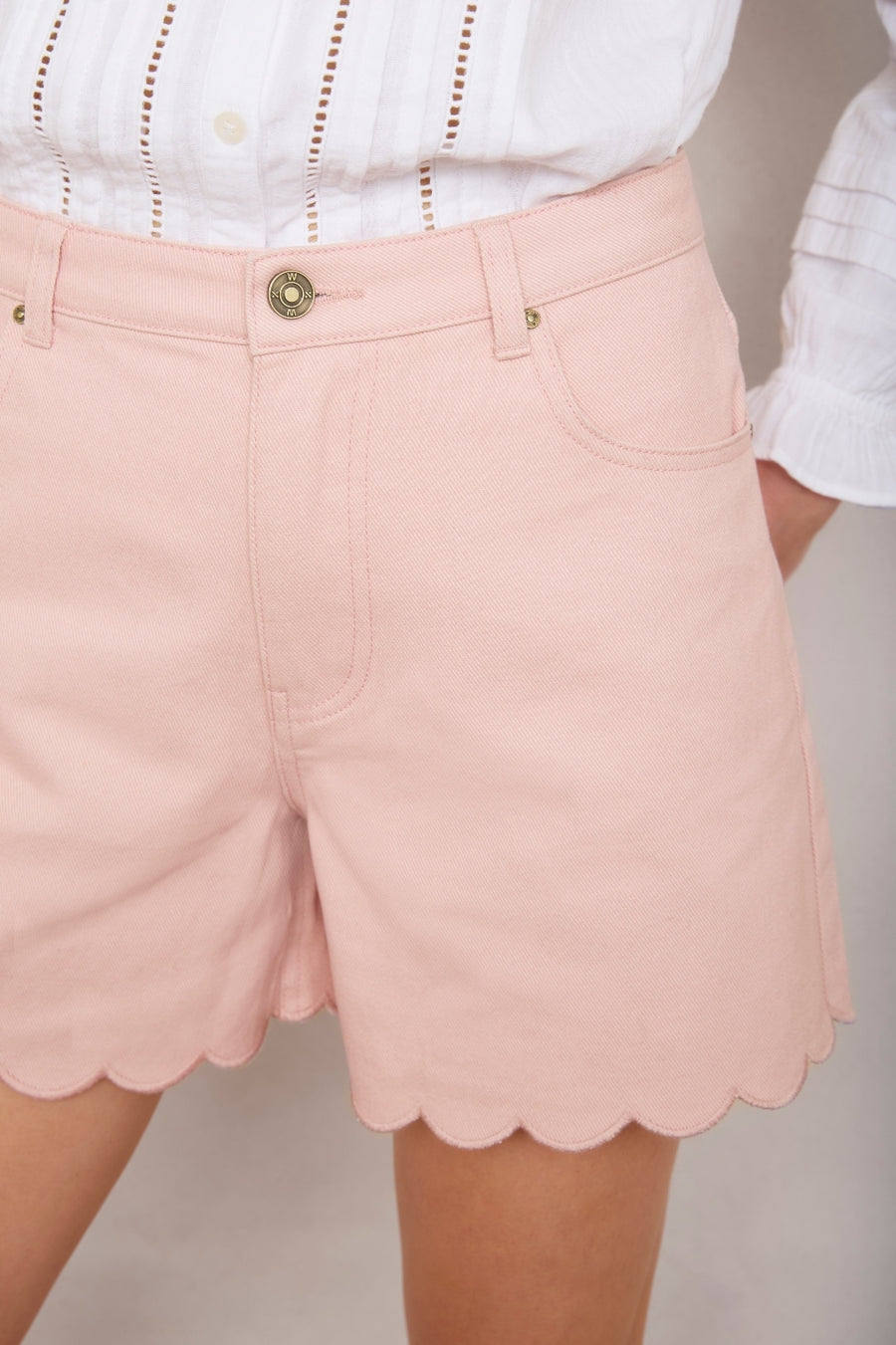 Ruby Scallop Short - Candy Floss Pink