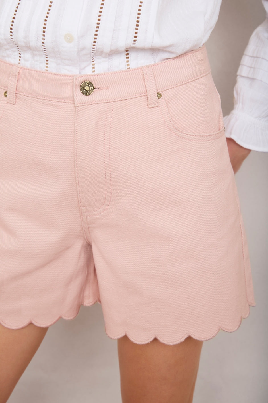 Ruby Scallop Short - Candy Floss Pink