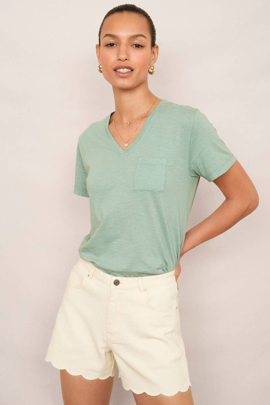 Tiana Tee Shirt - Sage Green