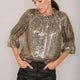 Ruby Silk Blend Lame Top - Leopard