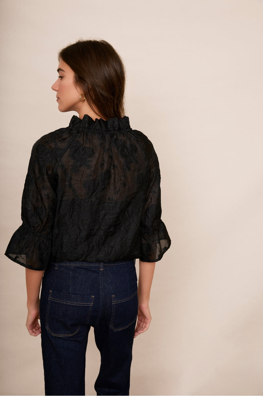 Ruby Top - Black Organza