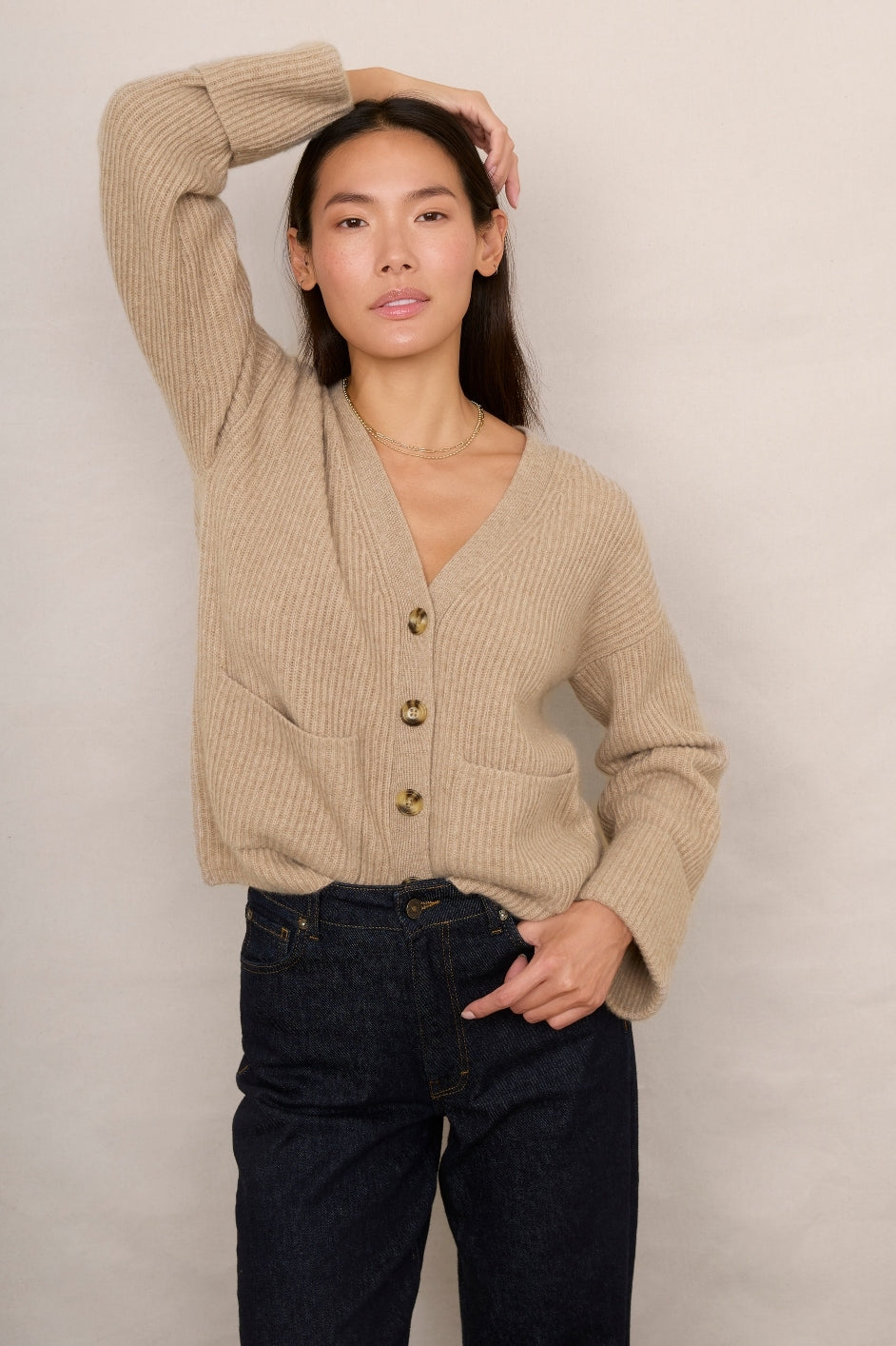 Ruth Cardigan - Taupe