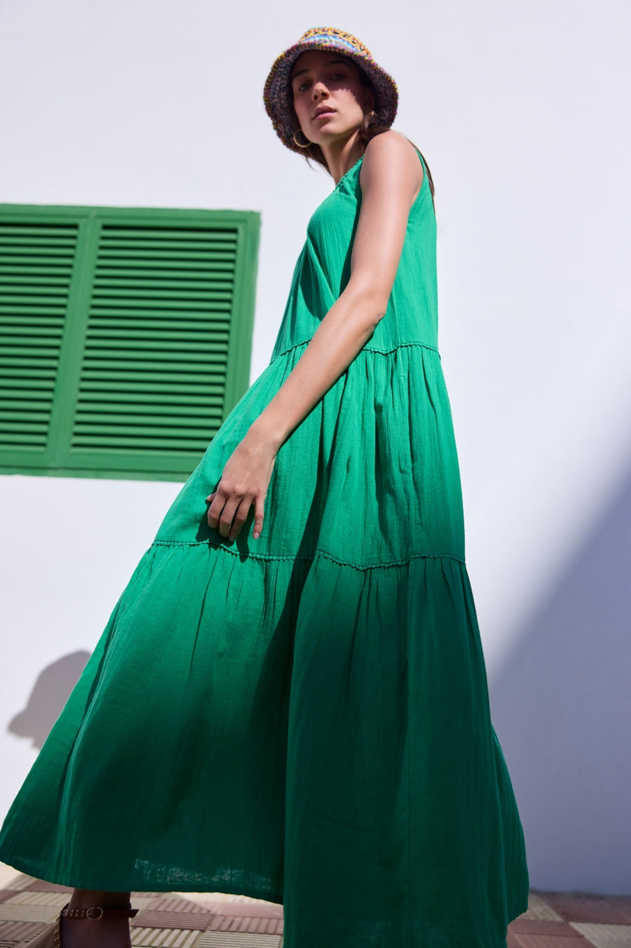 Bethany Halterneck Dress - Green