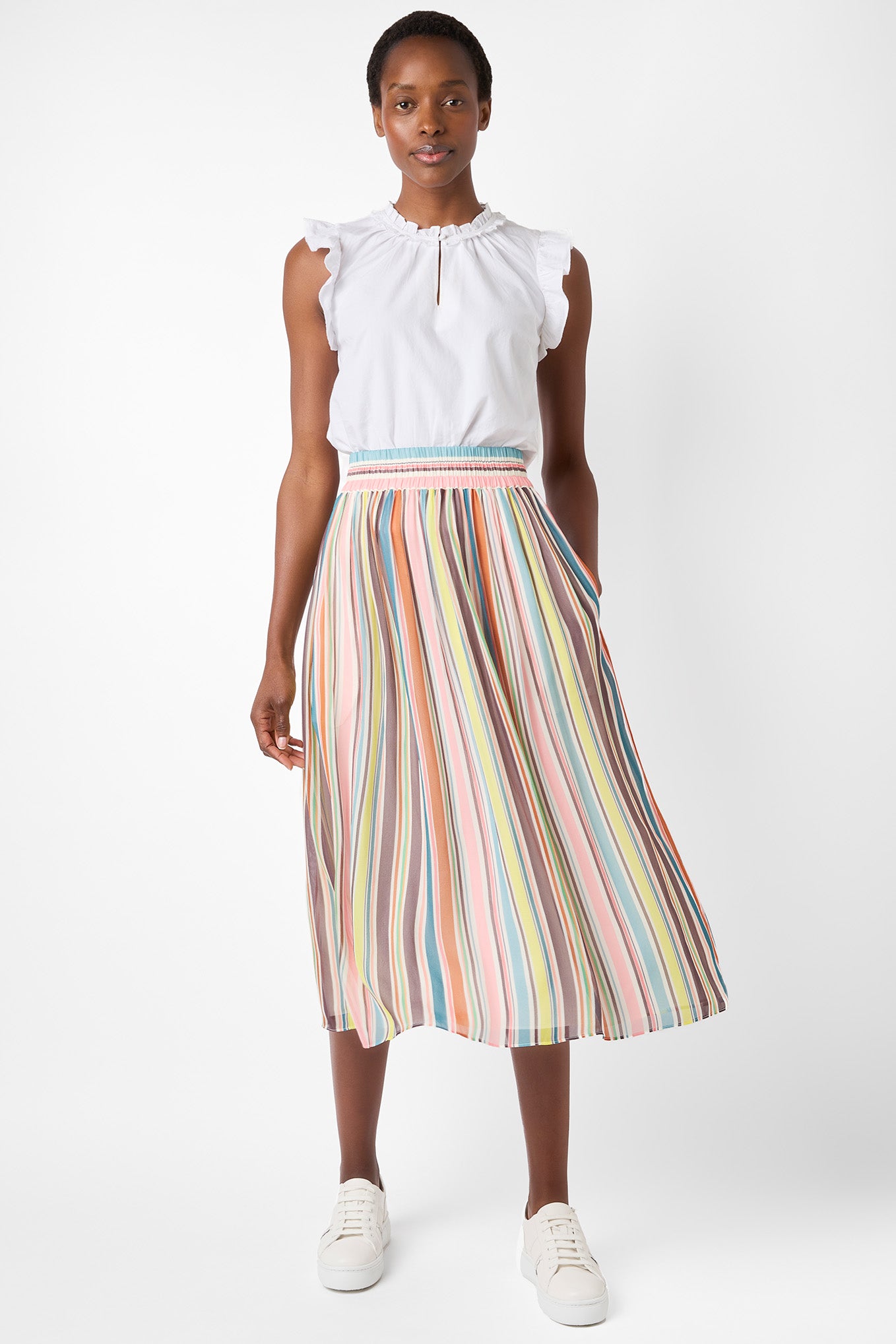 Sally Multi Stripe Skirt - Multi