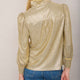 Sathony Metallic Frill Neck Top - Gold