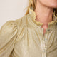 Sathony Metallic Frill Neck Top - Gold