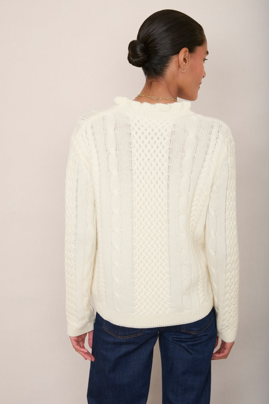 Savannah Cable Jumper - Ivory