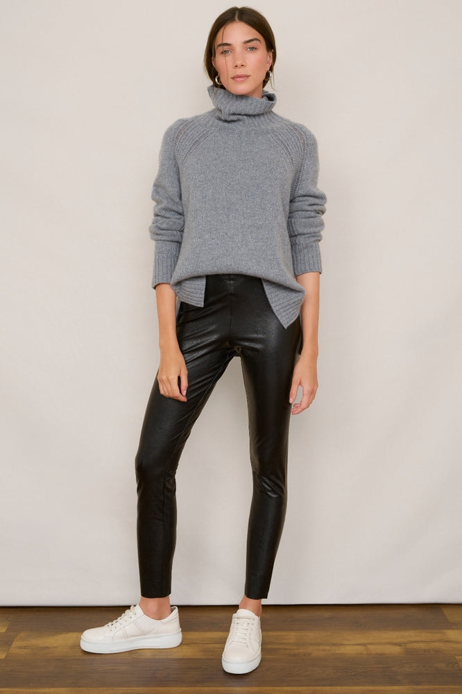 Serena Faux Leather Legging - Black