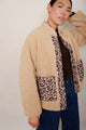 Shannon Reversible Borg Jacket - Leopard/Taupe