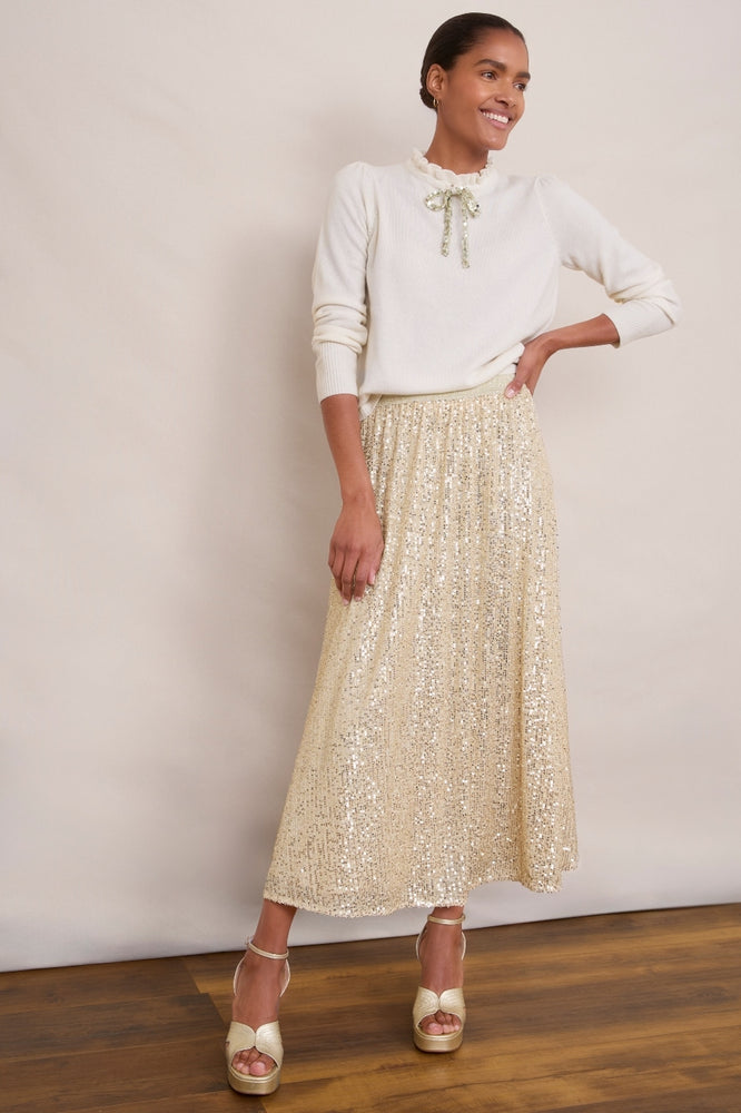 Sienna Sequin Skirt - Champagne