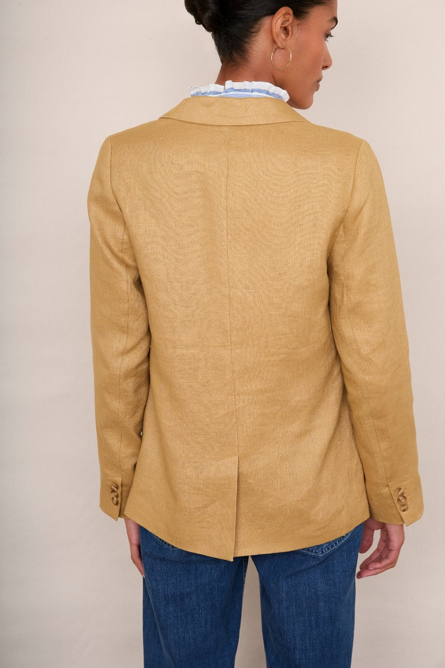 Silvie Linen Blazer - Tan