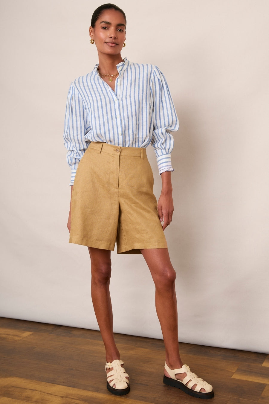 Silvie Linen Short - Tan