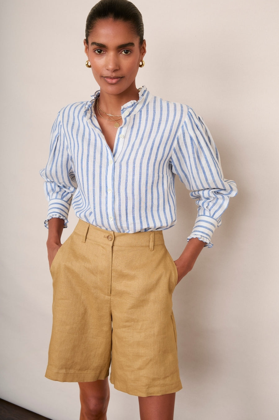 Silvie Linen Short - Tan