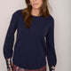 Simone Sequin Cuff Jumper - Midnight