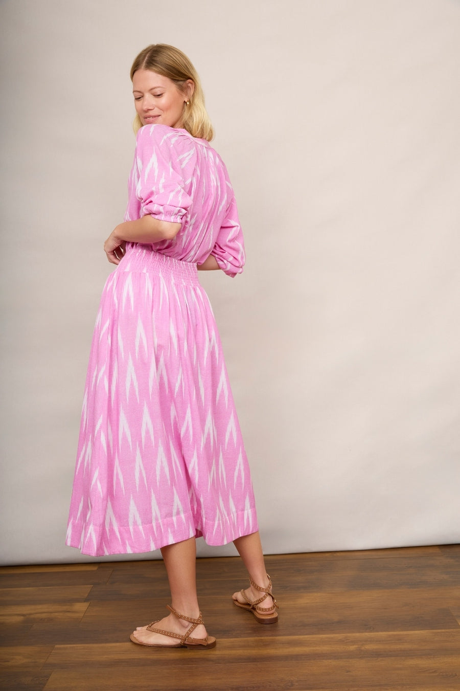 Ophelie Skirt - Pink Ikat