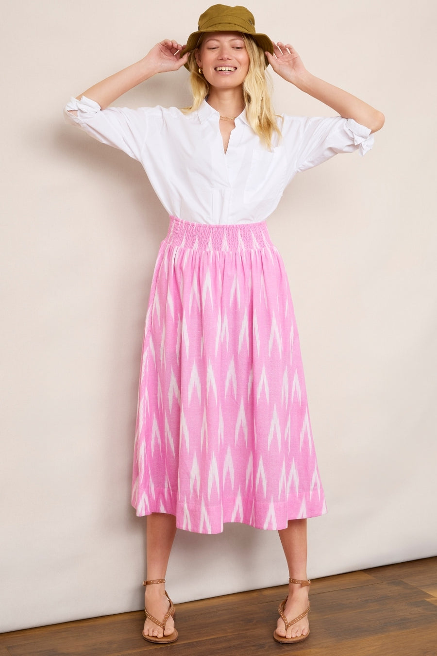 Ophelie Skirt - Pink Ikat