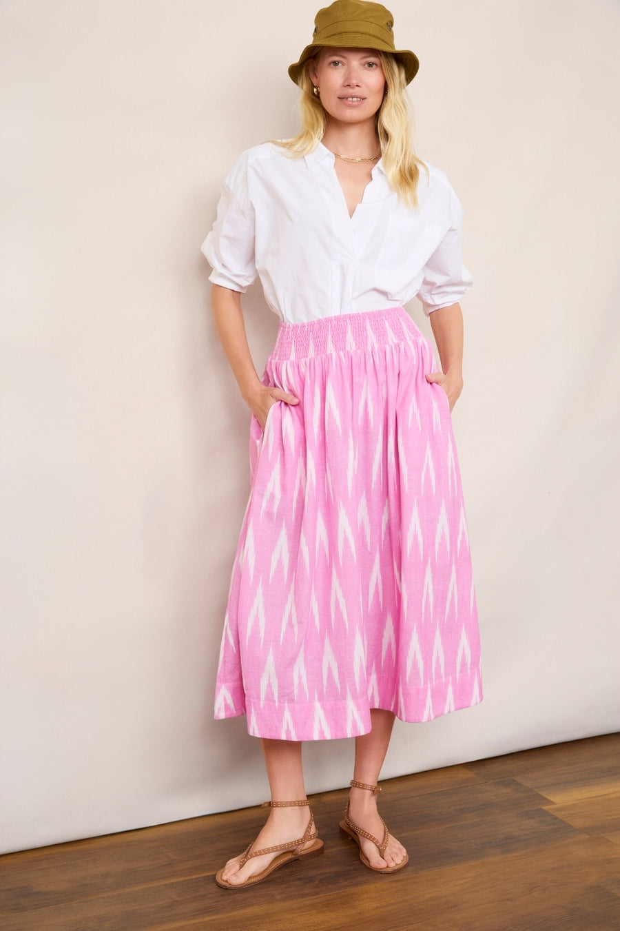 Ophelie Skirt - Pink Ikat