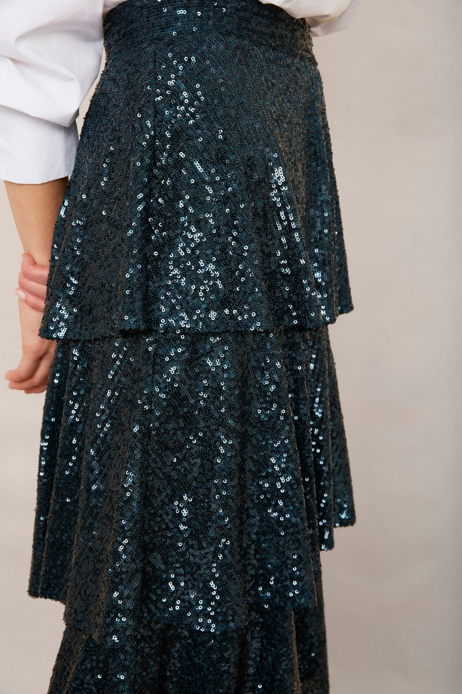 Solange Sequin Skirt - Teal